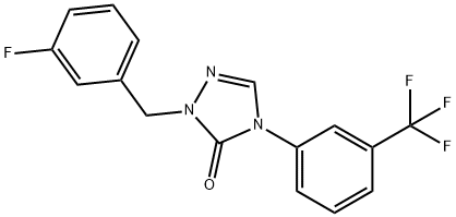 2-(3-FLUOROBENZYL)-4-[3-(TRIFLUOROMETHYL)PHENYL]-2,4-DIHYDRO-3H-1,2,4-TRIAZOL-3-ONE 结构式