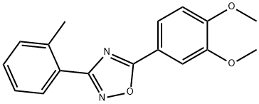 5-(3,4-Dimethoxyphenyl)-3-(2-methylphenyl)-1,2,4-oxadiazole 结构式