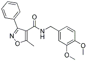 N-((3,4-DIMETHOXYPHENYL)METHYL)(5-METHYL-3-PHENYLISOXAZOL-4-YL)FORMAMIDE 结构式