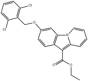 Ethyl 3-[(2,6-dichlorobenzyl)oxy]pyrido[1,2-a]indole-10-carboxylate 结构式