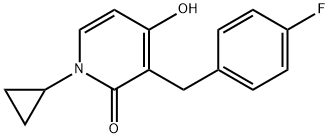 1-CYCLOPROPYL-3-(4-FLUOROBENZYL)-4-HYDROXY-2(1H)-PYRIDINONE 结构式