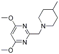 4,6-DIMETHOXY-2-[(4-METHYLPIPERIDIN-1-YL)METHYL]PYRIMIDINE 结构式