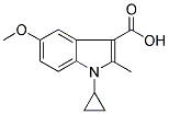 1-CYCLOPROPYL-5-METHOXY-2-METHYL-1H-INDOLE-3-CARBOXYLIC ACID 结构式