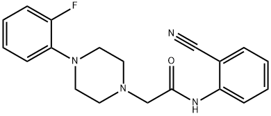 N-(2-CYANOPHENYL)-2-[4-(2-FLUOROPHENYL)PIPERAZINO]ACETAMIDE 结构式