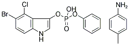 5-Bromo-4-chloro-3-indolyl phenyl phosphate, 4-toluidine salt 结构式