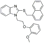 1-(2-(2-METHOXYPHENOXY)ETHYL)-2-(NAPHTHALEN-1-YLMETHYLTHIO)-1H-BENZO[D]IMIDAZOLE 结构式