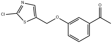 1-(3-[(2-氯-1,3-噻唑-5-基)甲氧基]苯基)-1-乙酮 结构式