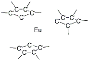 TRIS(TETRAMETHYLCYCLOPENTADIENYL)EUROPIUM 结构式