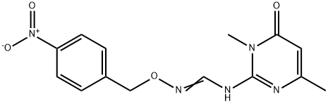 N'-(1,4-DIMETHYL-6-OXO-1,6-DIHYDRO-2-PYRIMIDINYL)-N-[(4-NITROBENZYL)OXY]IMINOFORMAMIDE 结构式