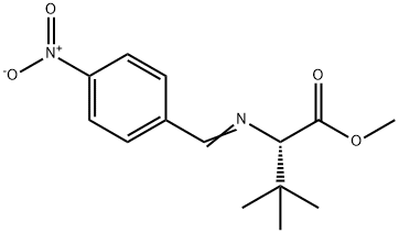 METHYL 3,3-DIMETHYL-2-([(E)-(4-NITROPHENYL)METHYLIDENE]AMINO)BUTANOATE 结构式
