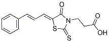 3-[4-OXO-5-(3-PHENYL-ALLYLIDENE)-2-THIOXO-THIAZOLIDIN-3-YL]-PROPIONIC ACID 结构式