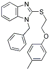 1-BENZYL-2-([2-(4-METHYLPHENOXY)ETHYL]THIO)-1H-BENZIMIDAZOLE 结构式