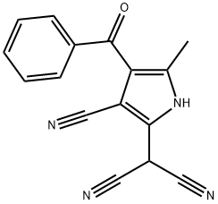 2-(4-BENZOYL-3-CYANO-5-METHYL-1H-PYRROL-2-YL)MALONONITRILE 结构式