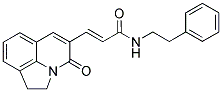 3-(1,2-Dihydro-4-oxo-pyrrolo[3,2,1-ij]quinolin-5-yl)-N-(phenylethyl)-(2E)-propenamide 结构式