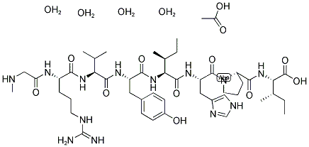 SAR-ARG-VAL-TYR-ILE-HIS-PRO-ILE ACOH 4H2O 结构式