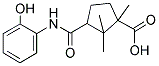 3-(2-HYDROXY-PHENYLCARBAMOYL)-1,2,2-TRIMETHYL-CYCLOPENTANECARBOXYLIC ACID 结构式