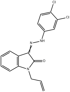 1-ALLYL-1H-INDOLE-2,3-DIONE 3-[N-(3,4-DICHLOROPHENYL)HYDRAZONE] 结构式