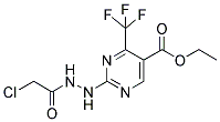 ETHYL 2-[2-(2-CHLOROACETYL)HYDRAZINO]-4-(TRIFLUOROMETHYL)-5-PYRIMIDINECARBOXYLATE 结构式