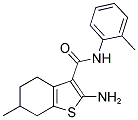 2-氨基-6-甲基-N-(2-甲基苯基)-4,5,6,7-四氢苯并噻吩-3-甲酰胺 结构式