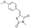 5-[(Z)-(4-METHOXYPHENYL)METHYLIDENE]-3-METHYL-1,3-THIAZOLANE-2,4-DIONE 结构式