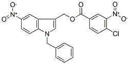 (1-BENZYL-5-NITRO-1H-INDOL-3-YL)METHYL 4-CHLORO-3-NITROBENZOATE 结构式