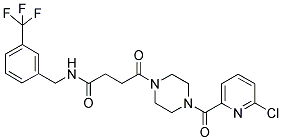 4-[(4-(6-CHLOROPYRIDIN-2-YL)CARBONYL)PIPERAZIN-1-YL]-4-OXO-N-[3-(TRIFLUOROMETHYL)BENZYL]BUTANAMIDE 结构式