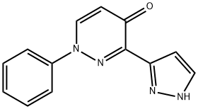 1-PHENYL-3-(1H-PYRAZOL-3-YL)-4(1H)-PYRIDAZINONE 结构式