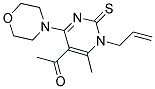 1-(1-ALLYL-6-METHYL-4-MORPHOLIN-4-YL-2-THIOXO-1,2-DIHYDROPYRIMIDIN-5-YL)ETHANONE 结构式