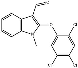 1-METHYL-2-(2,4,5-TRICHLOROPHENOXY)-1H-INDOLE-3-CARBALDEHYDE 结构式