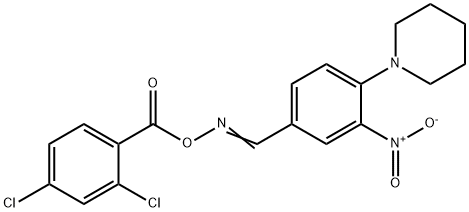 1-[4-(([(2,4-DICHLOROBENZOYL)OXY]IMINO)METHYL)-2-NITROPHENYL]PIPERIDINE 结构式