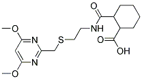 2-[2-[(4,6-DIMETHOXYPYRIMIDIN-2-YL)METHYLTHIO]ETHYLCARBAMOYL]CYCLOHEXANECARBOXYLIC ACID 结构式