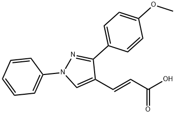 3-[3-(4-METHOXY-PHENYL)-1-PHENYL-1H-PYRAZOL-4-YL]-ACRYLIC ACID 结构式
