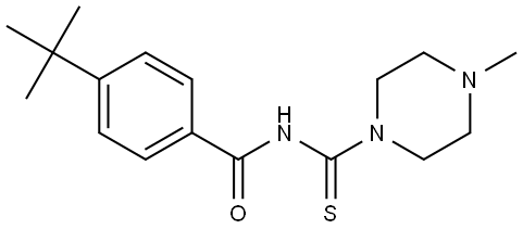 4-(叔丁基)-N-(4-甲基哌嗪-1-碳硫酰基)苯甲酰胺 结构式