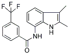 N-(2,3-DIMETHYL-(1H)-INDOL-7-YL)-3-(TRIFLUOROMETHYL)BENZAMIDE 结构式