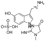 5-Hydroxy[side chain-2-14C] tryptamine, creatinine sulfate 结构式