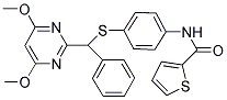 N-[4-[A-(4,6-DIMETHOXYPYRIMIDIN-2-YL)BENZYLTHIO]PHENYL]THIOPHENE-2-CARBOXAMIDE 结构式