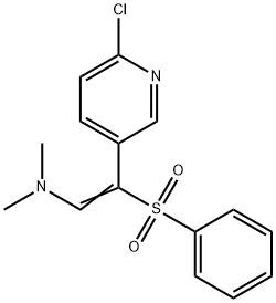 (Z)-2-(6-CHLORO-3-PYRIDINYL)-N,N-DIMETHYL-2-(PHENYLSULFONYL)-1-ETHENAMINE 结构式