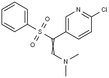(Z)-2-(6-Chloro-3-pyridinyl)-N,N-dimethyl-2-(phenylsulfonyl)-1-ethenamine 结构式