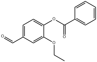 苯甲酸,(2-乙氧基-4-甲酰)苯酯 结构式