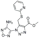 METHYL 1-(4-AMINO-1,2,5-OXADIAZOL-3-YL)-5-[(2-PYRIDYLSULFANYL)METHYL]-1H-1,2,3-TRIAZOLE-4-CARBOXYLATE 结构式