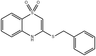 3-(BENZYLSULFANYL)-1LAMBDA6,4-BENZOTHIAZINE-1,1(4H)-DIONE 结构式