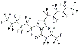 1-HEPTAFLUOROBUTANOYL-3,5-BIS(TRIDECAFLUORO-1-HEXYL)PYRAZOLE 结构式