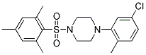 4-(5-CHLORO-2-METHYLPHENYL)-1-((2,4,6-TRIMETHYLPHENYL)SULFONYL)PIPERAZINE 结构式