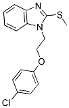 1-[2-(4-CHLOROPHENOXY)ETHYL]-2-(METHYLTHIO)-1H-BENZIMIDAZOLE 结构式