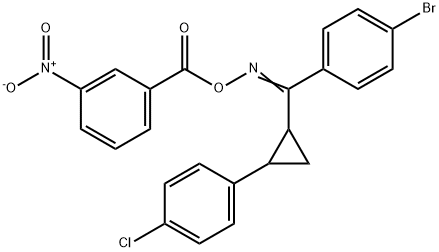 1-([(((4-BROMOPHENYL)[2-(4-CHLOROPHENYL)CYCLOPROPYL]METHYLENE)AMINO)OXY]CARBONYL)-3-NITROBENZENE 结构式