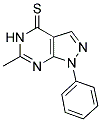 6-METHYL-1-PHENYL-1,5-DIHYDRO-4H-PYRAZOLO[3,4-D]PYRIMIDINE-4-THIONE 结构式