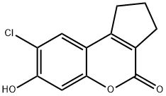 8-氯-7-羟基-2,3-二氢-1H-环戊烷并[C]苯并吡喃-4-酮 结构式