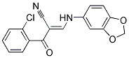 3-(BENZO[3,4-D]1,3-DIOXOLEN-5-YLAMINO)-2-((2-CHLOROPHENYL)CARBONYL)PROP-2-ENENITRILE 结构式