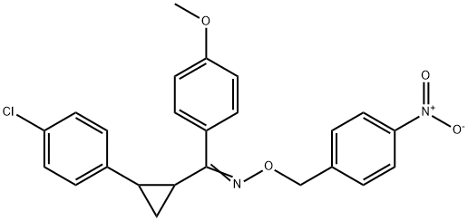 [2-(4-CHLOROPHENYL)CYCLOPROPYL](4-METHOXYPHENYL)METHANONE O-(4-NITROBENZYL)OXIME 结构式