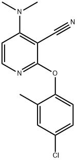 2-(4-CHLORO-2-METHYLPHENOXY)-4-(DIMETHYLAMINO)NICOTINONITRILE 结构式